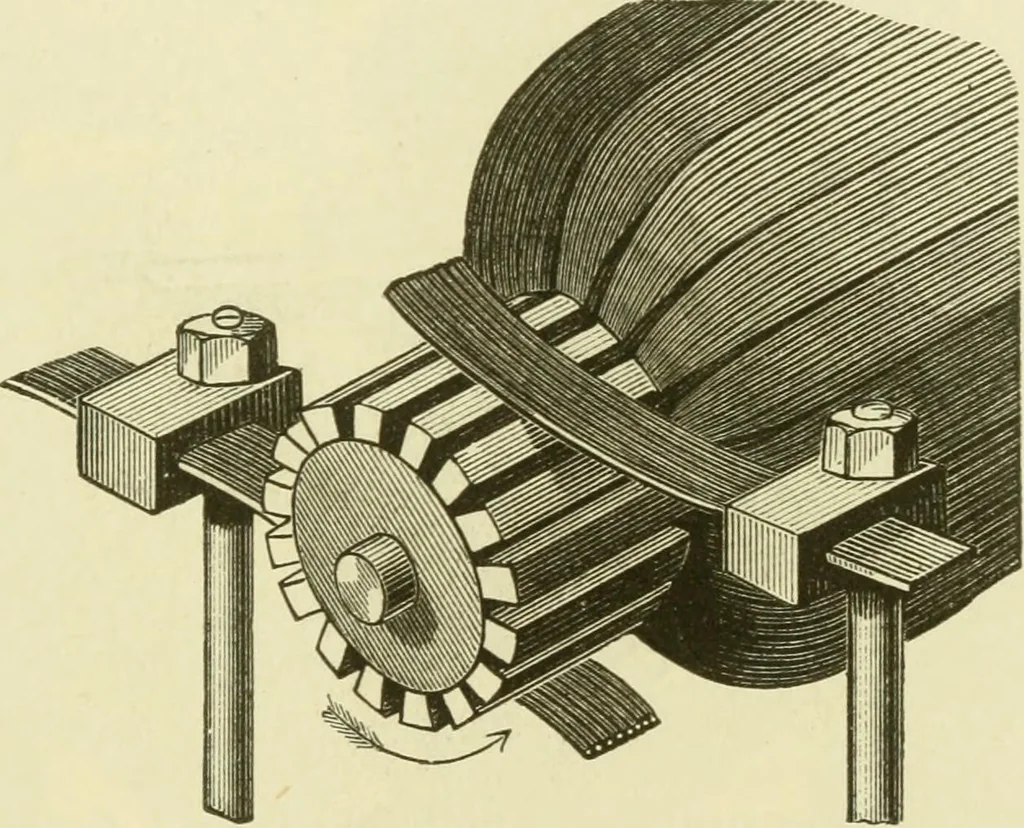 An illustration from Dynamo-electricity: its generation, application, transmission, storage and measurement, 1884, leaf 580