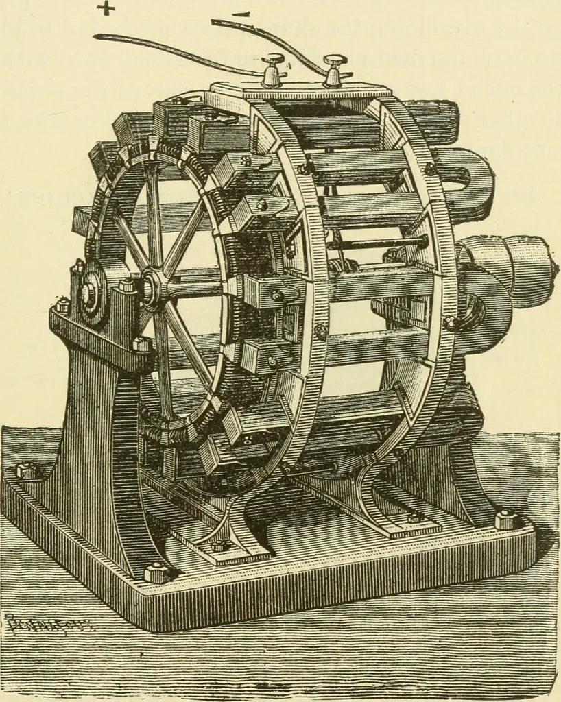 An illustration from Dynamo-electricity: its generation, application, transmission, storage and measurement, 1884, leaf 592