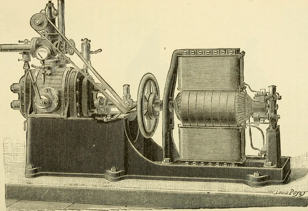 An illustration from Dynamo-electricity: its generation, application, transmission, storage and measurement, 1884, leaf 599