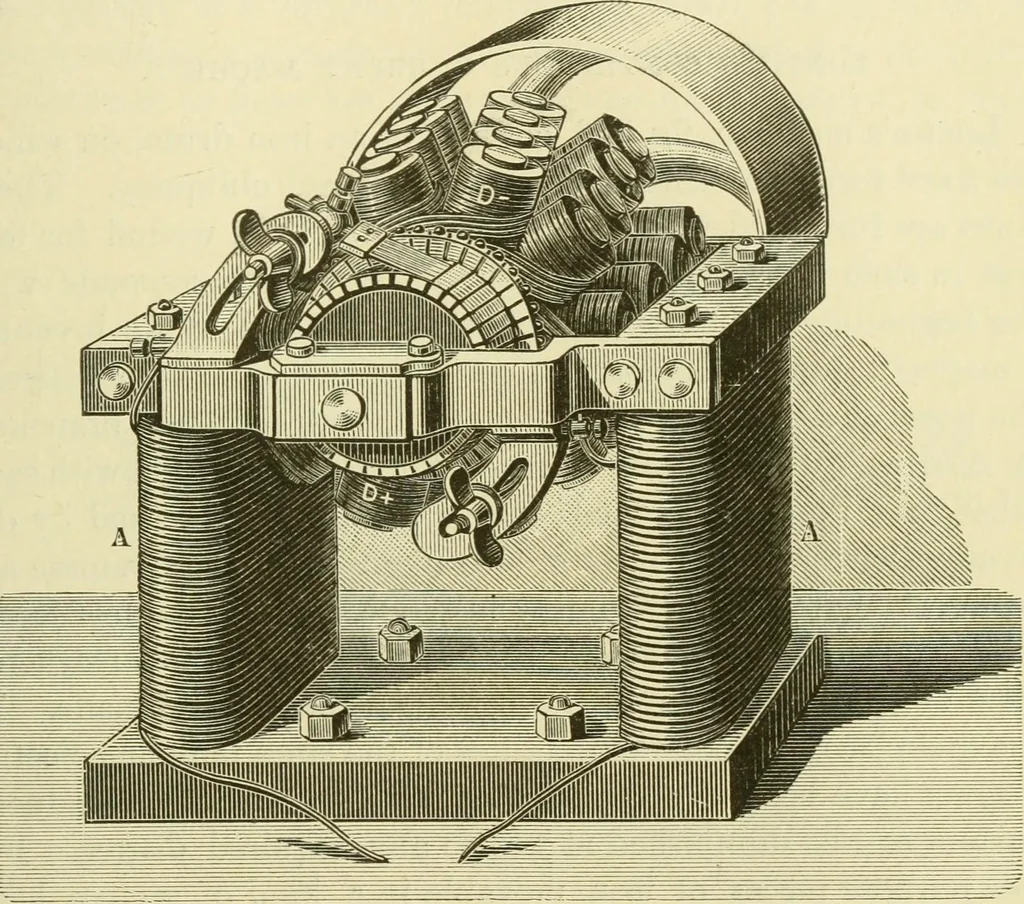 An illustration from Dynamo-electricity: its generation, application, transmission, storage and measurement, 1884, leaf 600