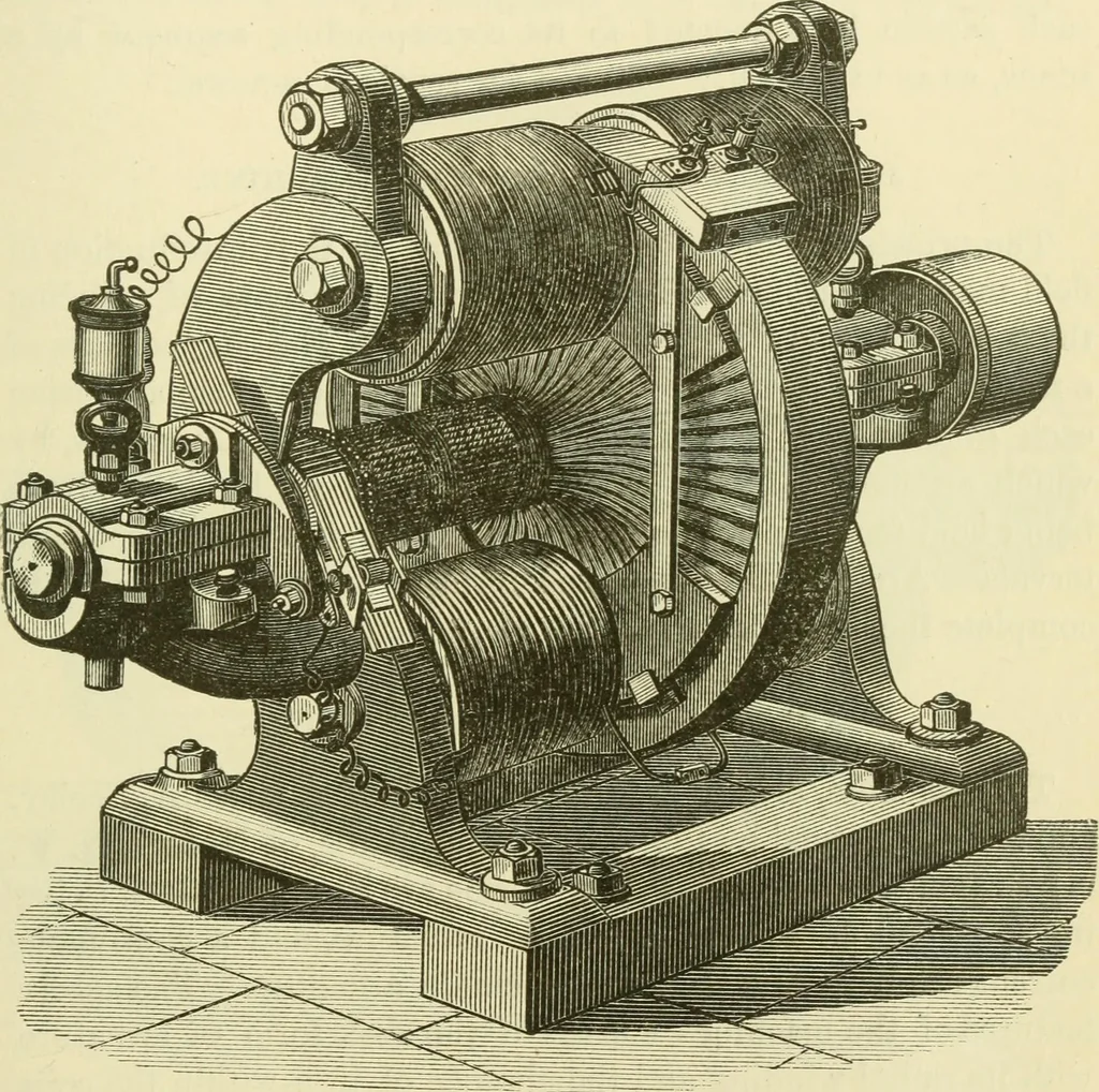 An illustration from Dynamo-electricity: its generation, application, transmission, storage and measurement, 1884, leaf 616
