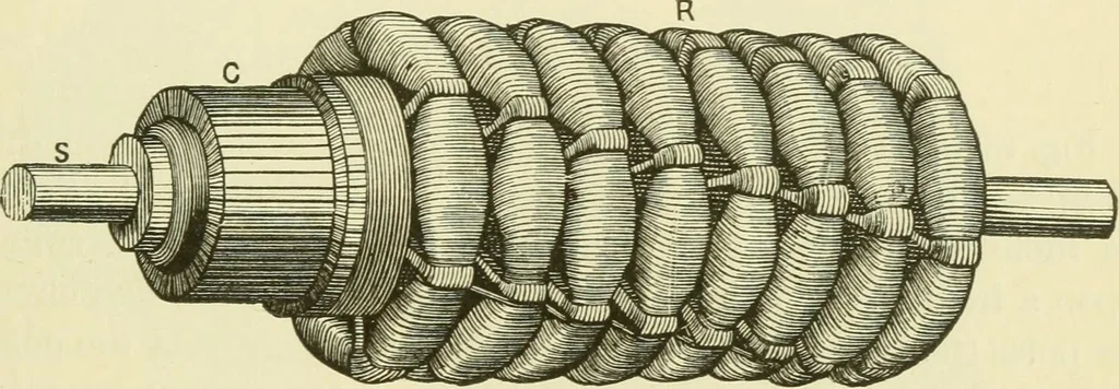 An illustration from Dynamo-electricity: its generation, application, transmission, storage and measurement, 1884, leaf 622