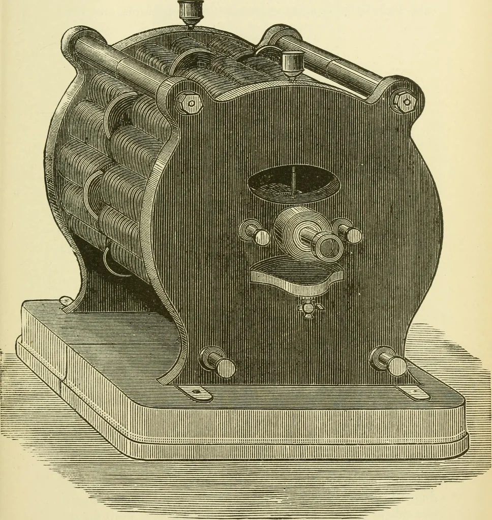 An illustration from Dynamo-electricity: its generation, application, transmission, storage and measurement, 1884, leaf 630