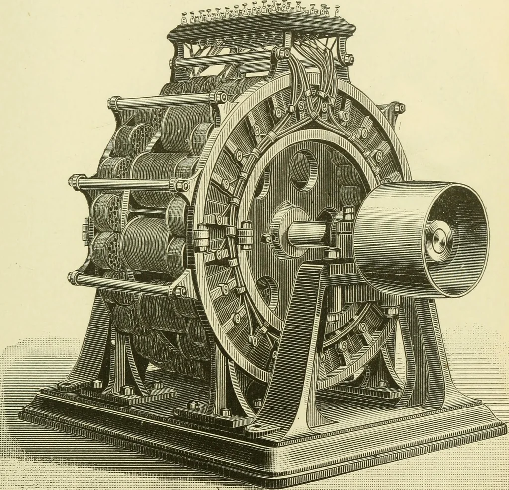 An illustration from Dynamo-electricity: its generation, application, transmission, storage and measurement, 1884, leaf 634