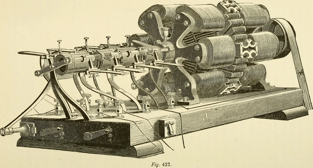 An illustration from Dynamo-electricity: its generation, application, transmission, storage and measurement, 1884, leaf 651