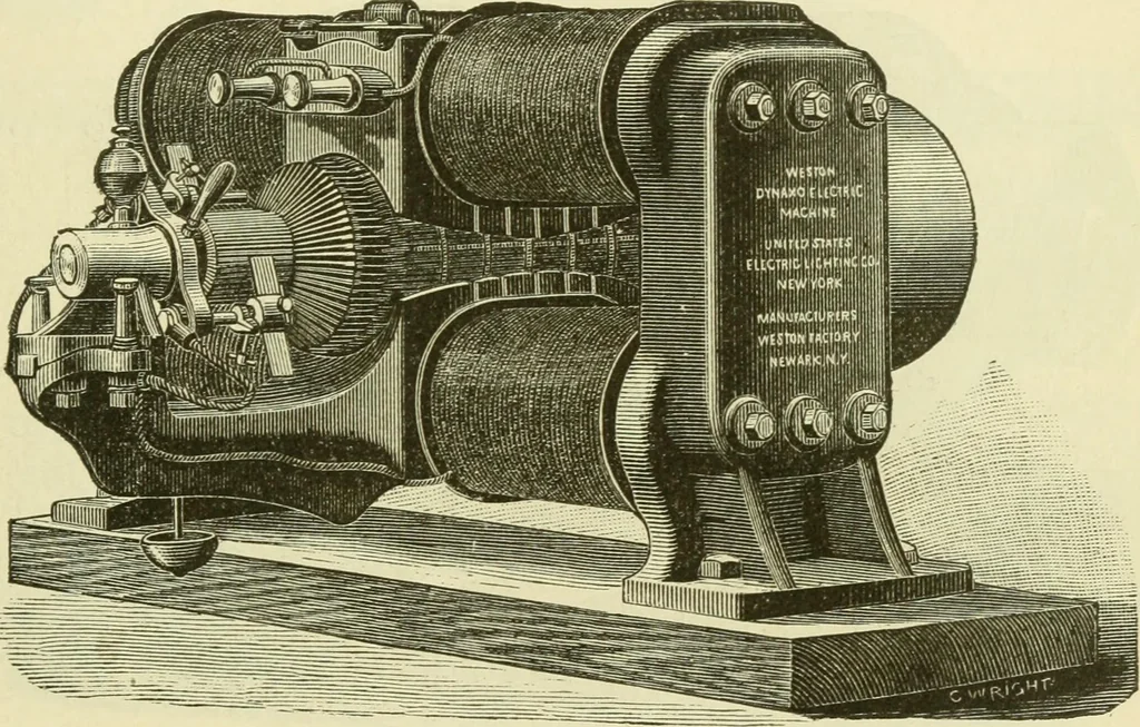 An illustration from Dynamo-electricity: its generation, application, transmission, storage and measurement, 1884, leaf 688