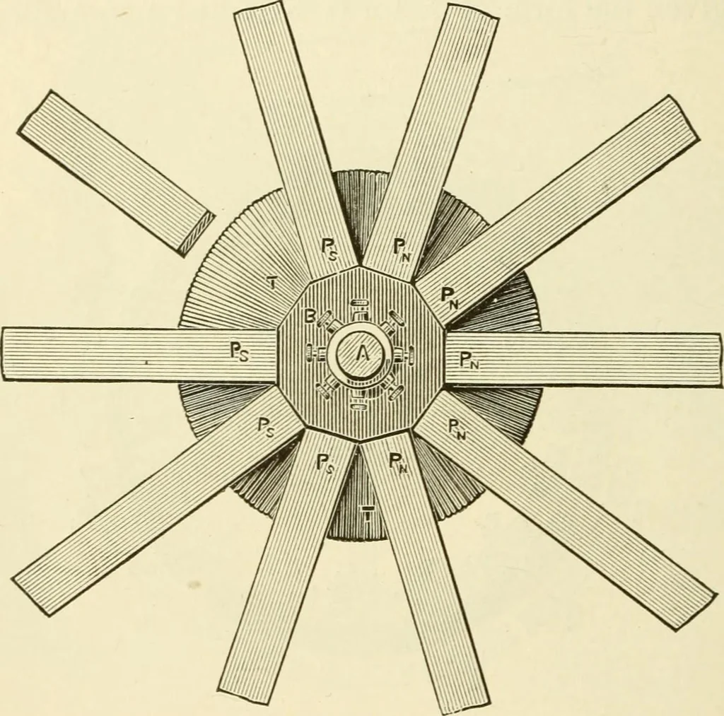An illustration from Dynamo-electricity: its generation, application, transmission, storage and measurement, 1884, leaf 707