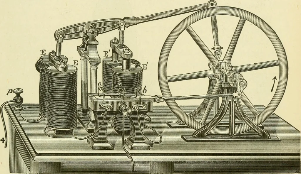 An illustration from Dynamo-electricity: its generation, application, transmission, storage and measurement, 1884, leaf 722
