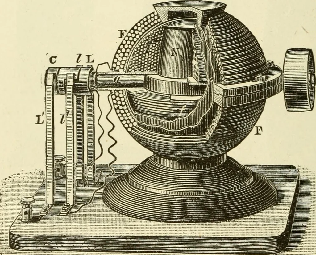 An illustration from Dynamo-electricity: its generation, application, transmission, storage and measurement, 1884, leaf 727