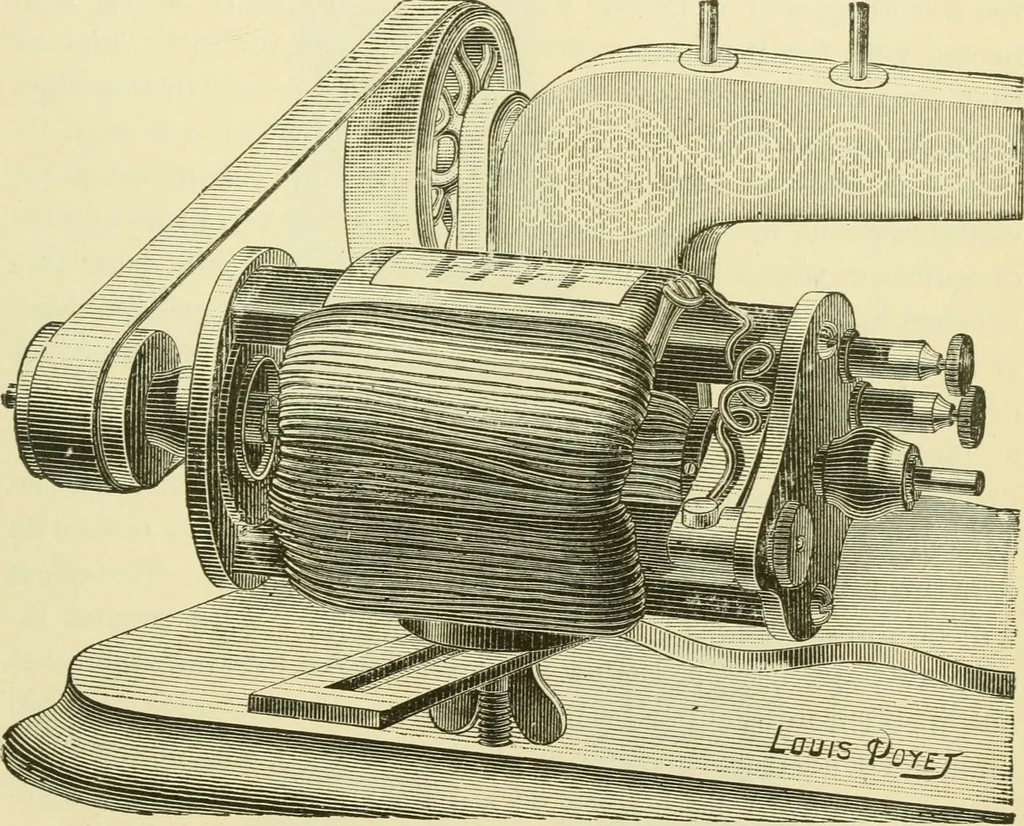 An illustration from Dynamo-electricity: its generation, application, transmission, storage and measurement, 1884, leaf 730