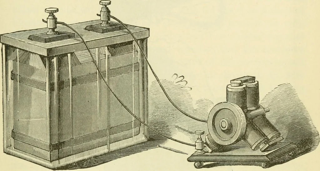 An illustration from Dynamo-electricity: its generation, application, transmission, storage and measurement, 1884, leaf 774