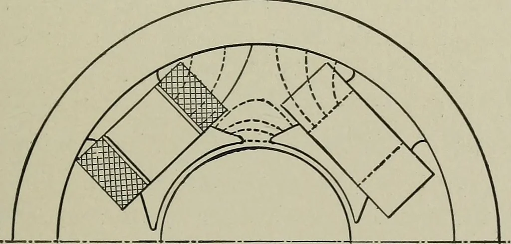 An illustration from Dynamo electric machinery; its design, construction, and operation; direct-current machines, 1915, leaf 107