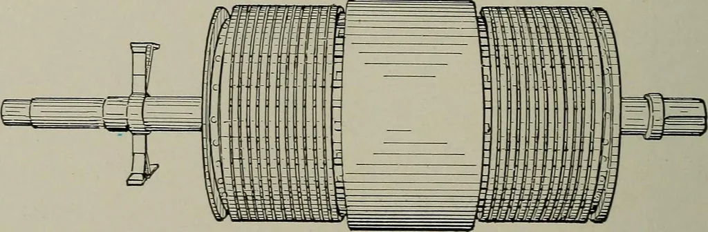 An illustration from Dynamo electric machinery; its design, construction, and operation; direct-current machines, 1915, leaf 198