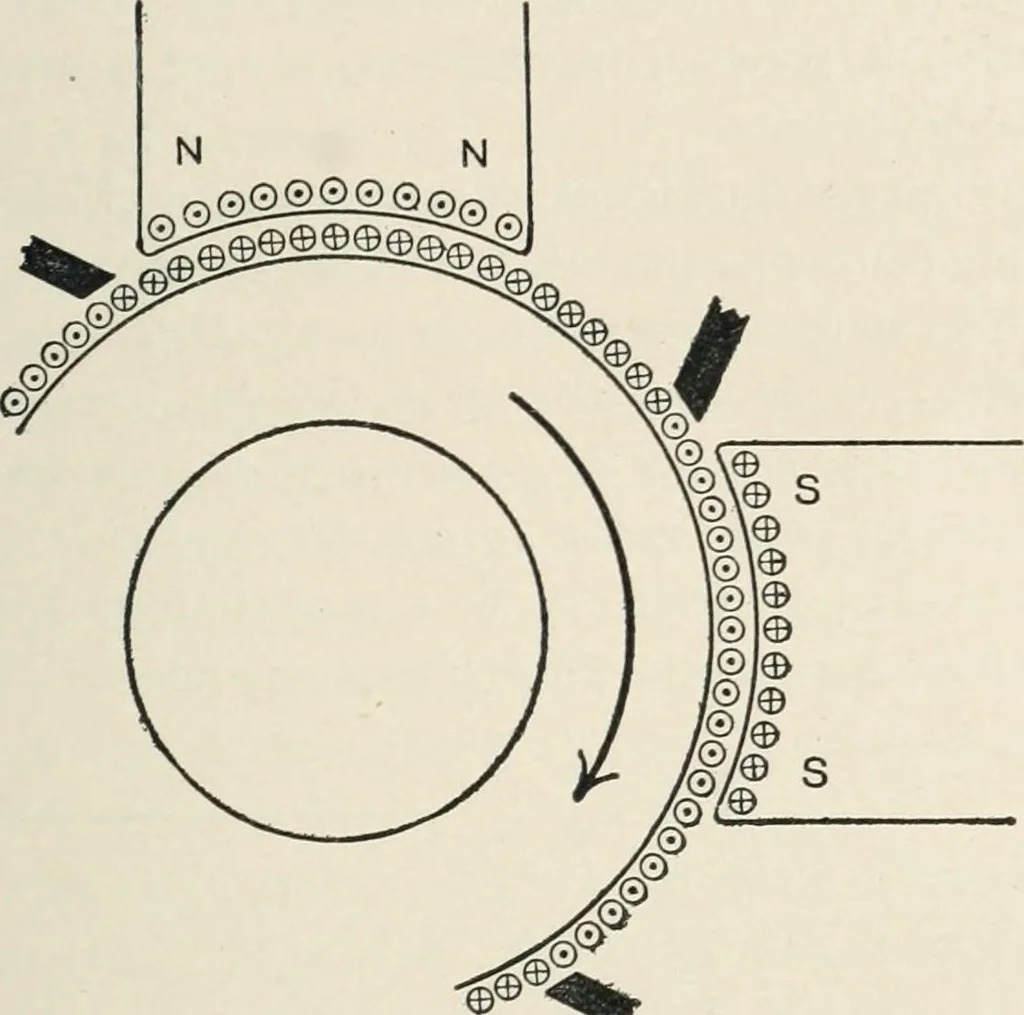 An illustration from Dynamos and motors; a text book for colleges and technical schools, 1911, leaf 196