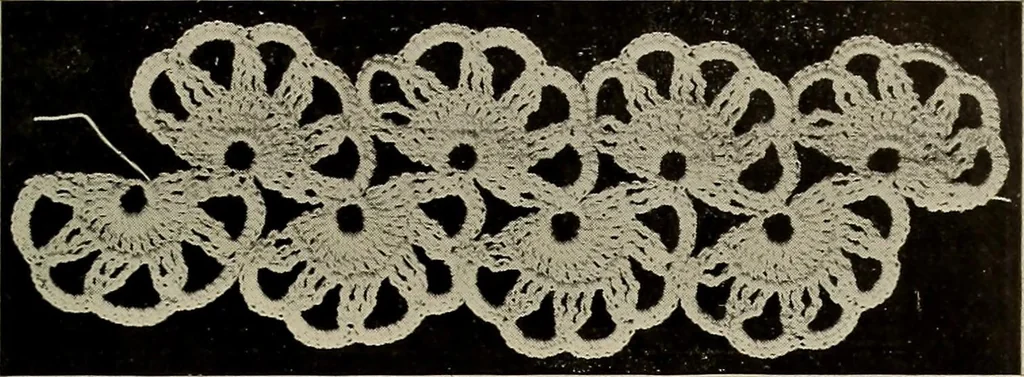 An illustration from The Eagle's call to crochet .., 1915, leaf 18