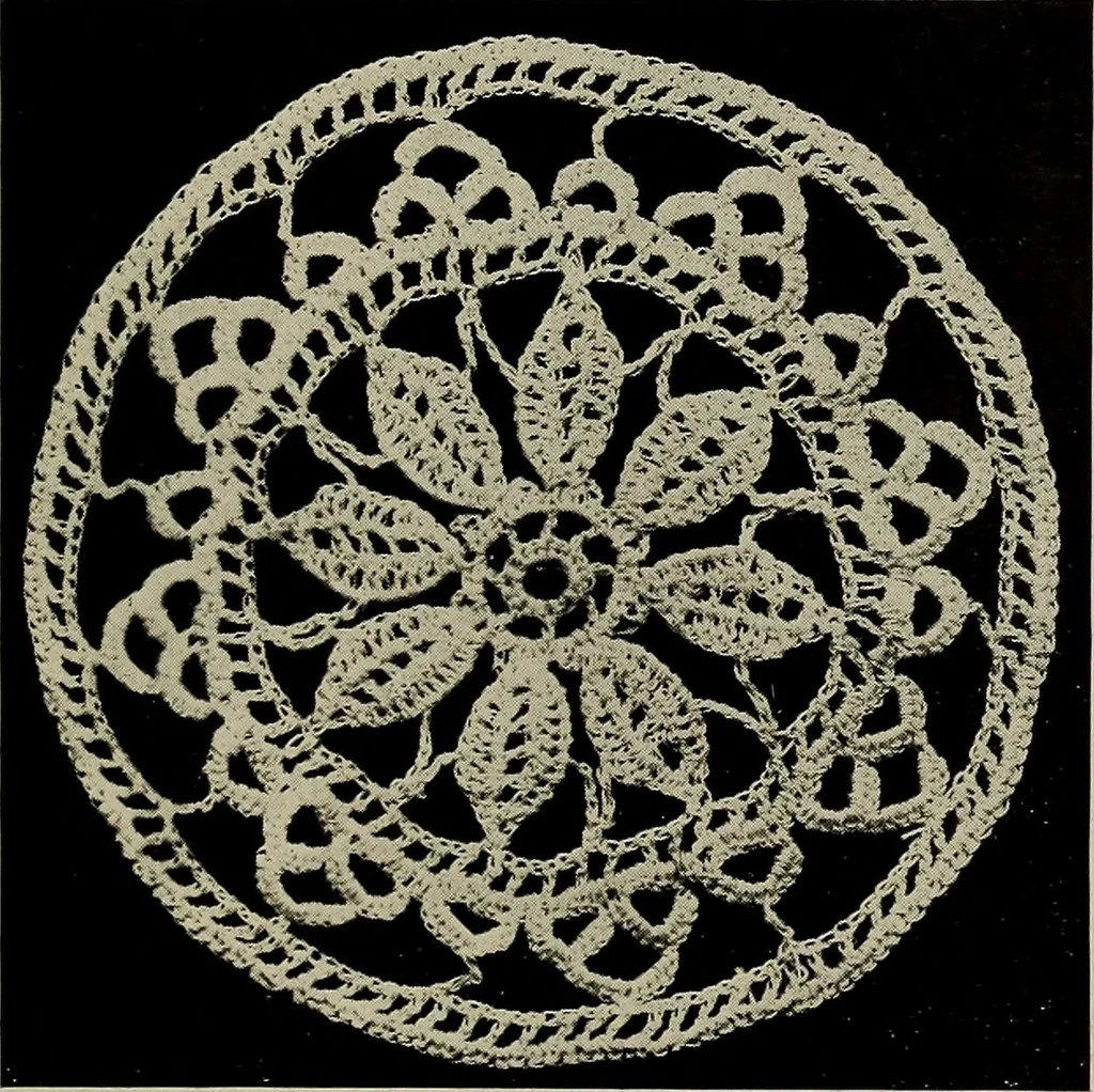 An illustration from The Eagle's call to crochet .., 1915, leaf 32