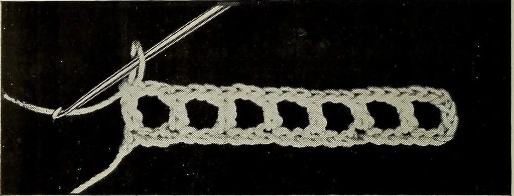 An illustration from The Eagle's call to crochet .., 1915, leaf 9