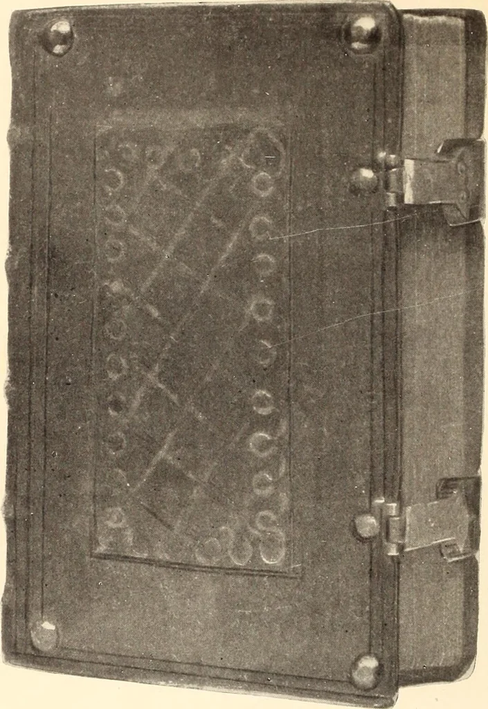 An illustration from Early America bookbinding and kindred subjects, 1902, leaf 12