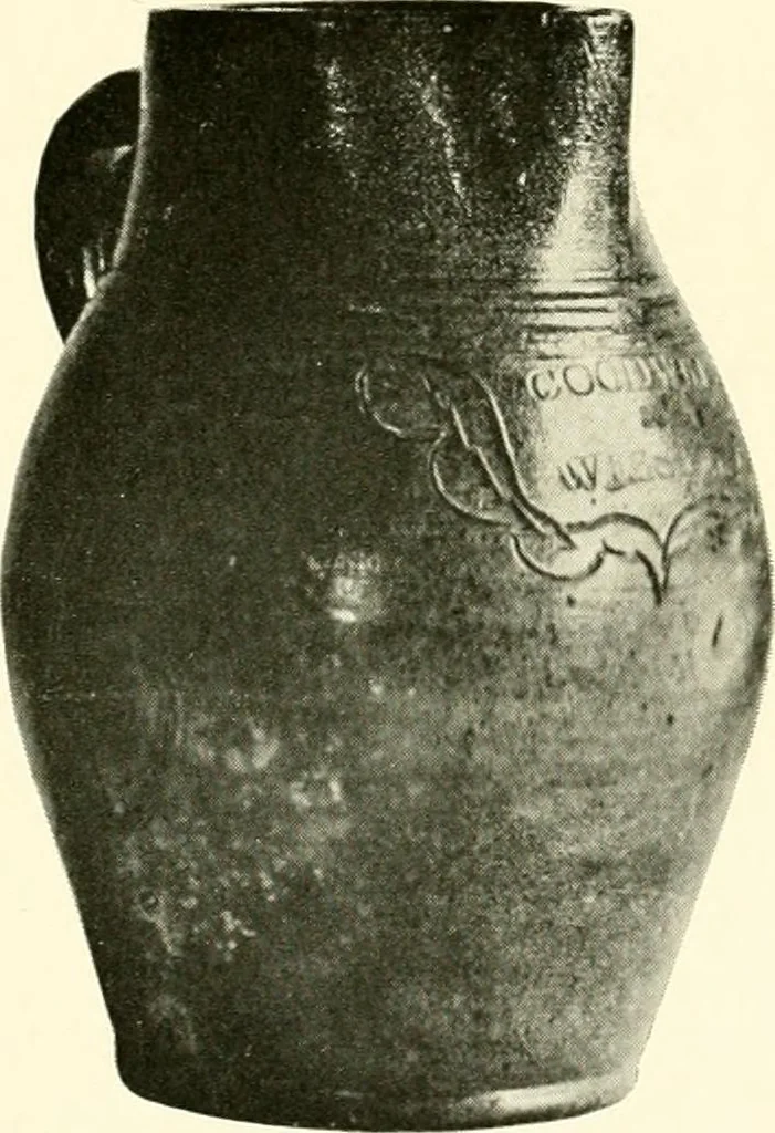 An illustration from Early American folk pottery, including the history of Bennington pottery, 1918, leaf 132