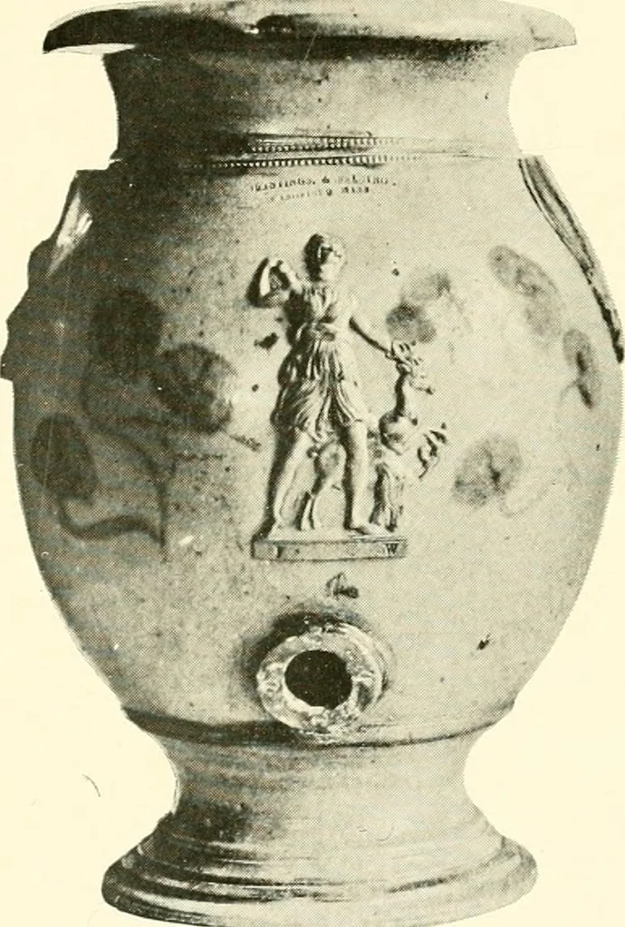 An illustration from Early American folk pottery, including the history of Bennington pottery, 1918, leaf 144