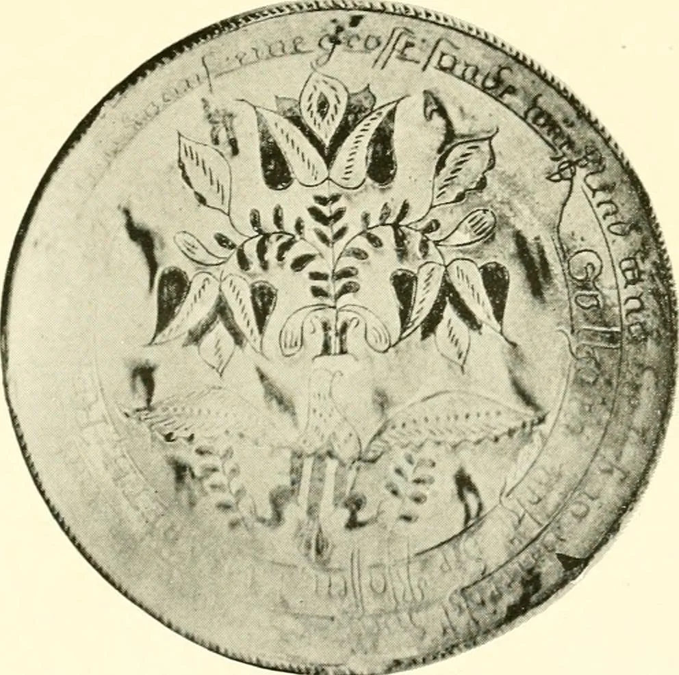 An illustration from Early American folk pottery, including the history of Bennington pottery, 1918, leaf 158