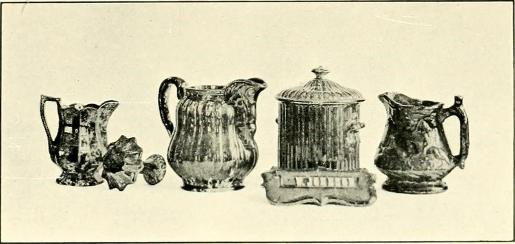An illustration from Early American folk pottery, including the history of Bennington pottery, 1918, leaf 36