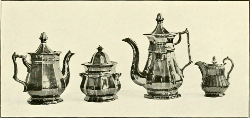 An illustration from Early American folk pottery, including the history of Bennington pottery, 1918, leaf 44