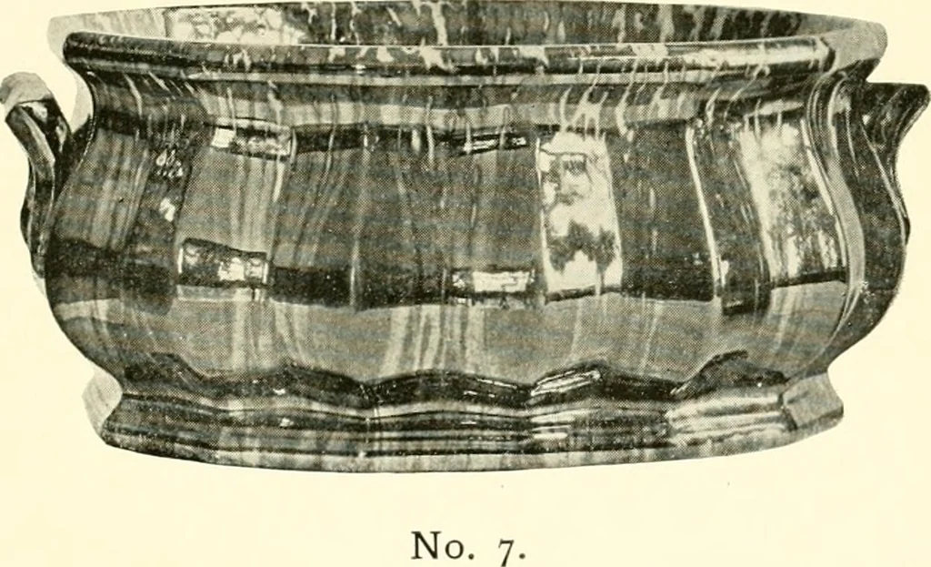 An illustration from Early American folk pottery, including the history of Bennington pottery, 1918, leaf 48