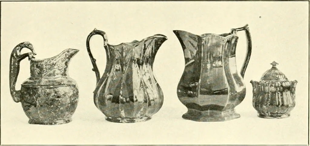 An illustration from Early American folk pottery, including the history of Bennington pottery, 1918, leaf 52