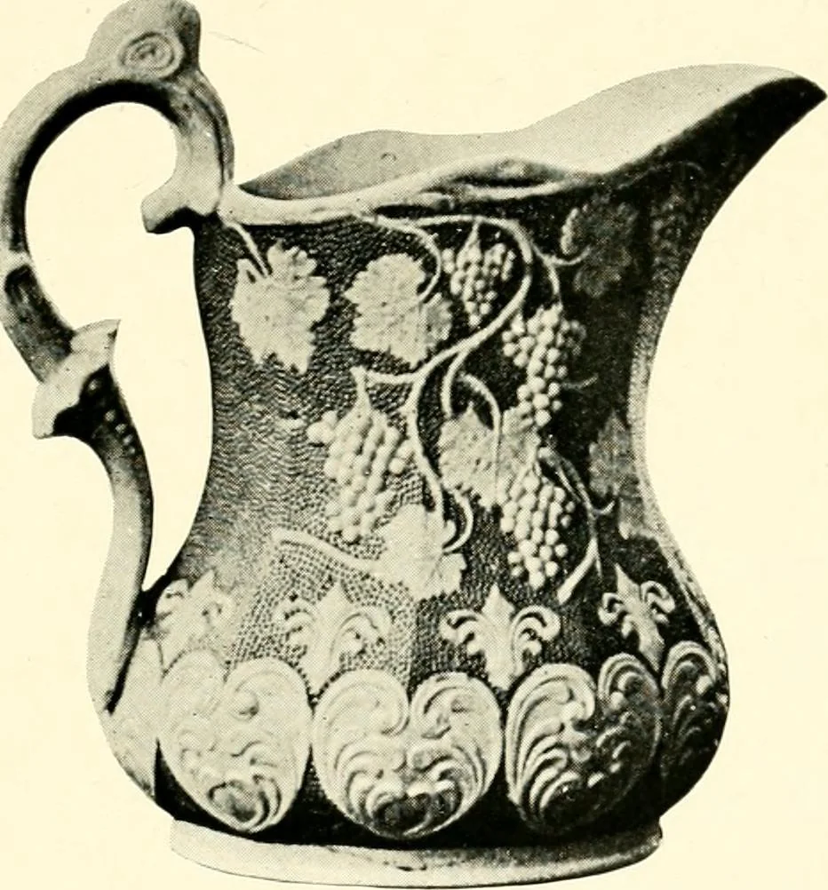 An illustration from Early American folk pottery, including the history of Bennington pottery, 1918, leaf 72