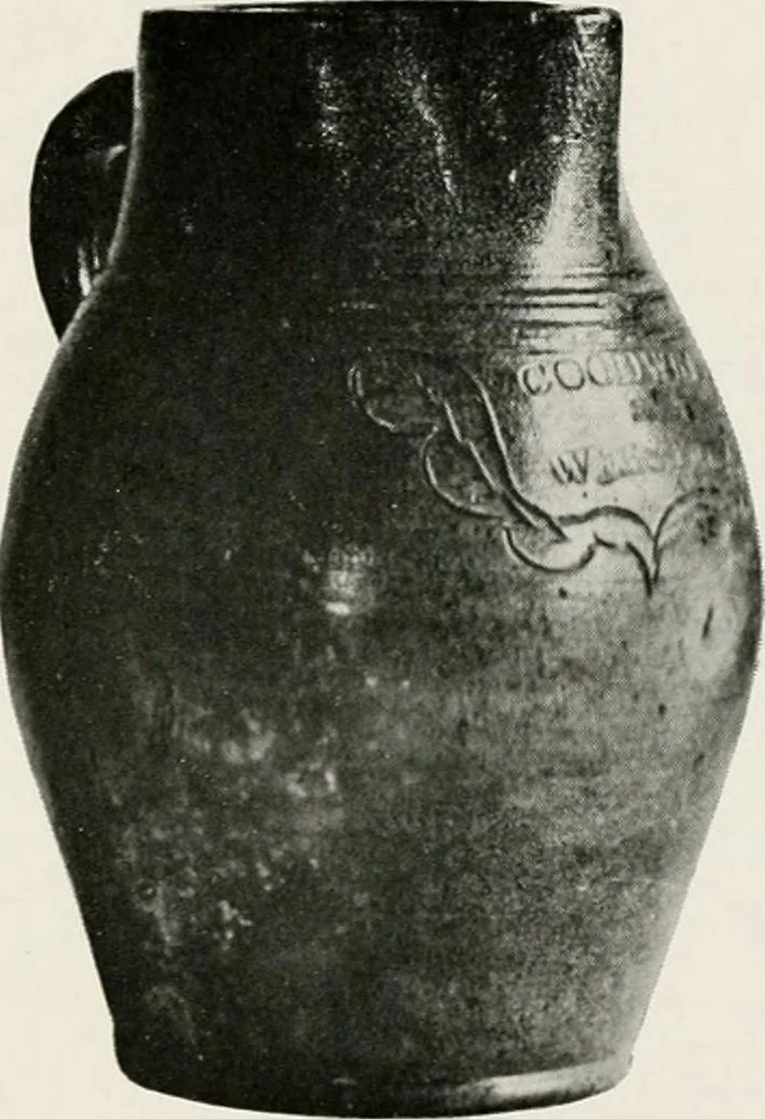 An illustration from Early American folk pottery, including the history of Bennington pottery, 1918, leaf 133