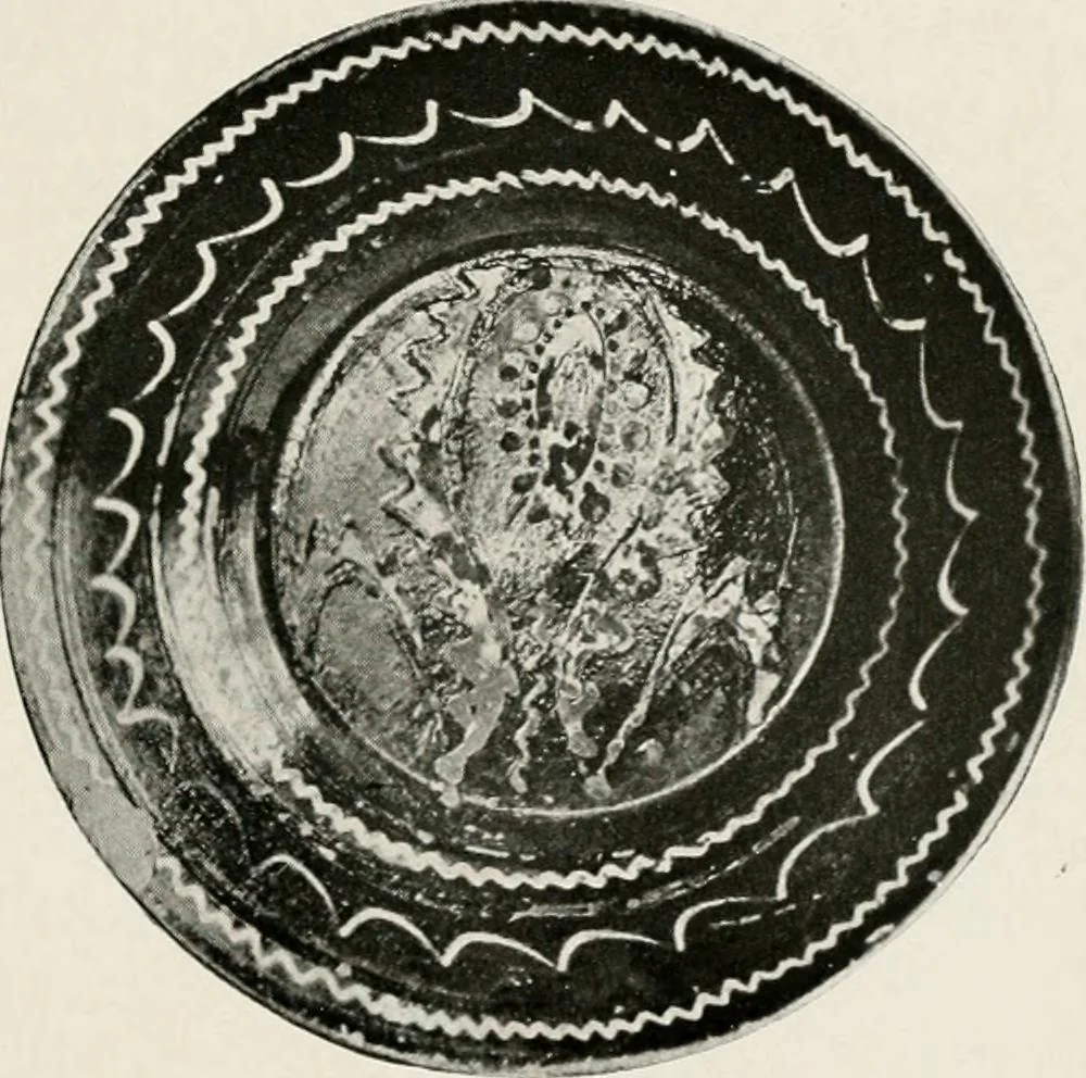 An illustration from Early American folk pottery, including the history of Bennington pottery, 1918, leaf 163
