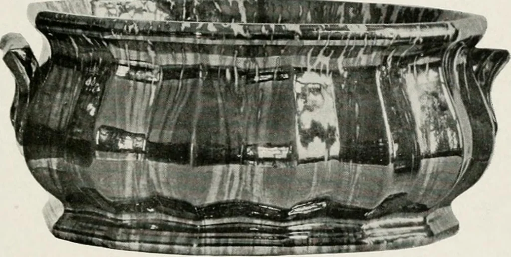 An illustration from Early American folk pottery, including the history of Bennington pottery, 1918, leaf 49