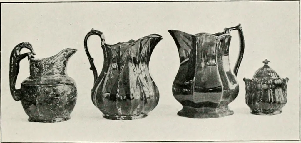 An illustration from Early American folk pottery, including the history of Bennington pottery, 1918, leaf 53