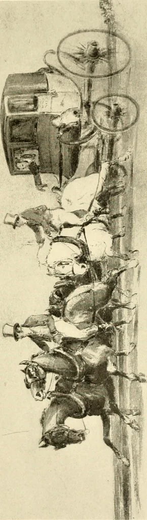 An illustration from Early carriages and roads, 1903, leaf 138