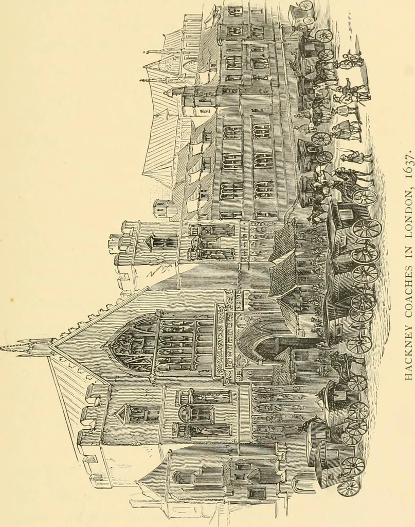 An illustration from Early carriages and roads, 1903, leaf 42