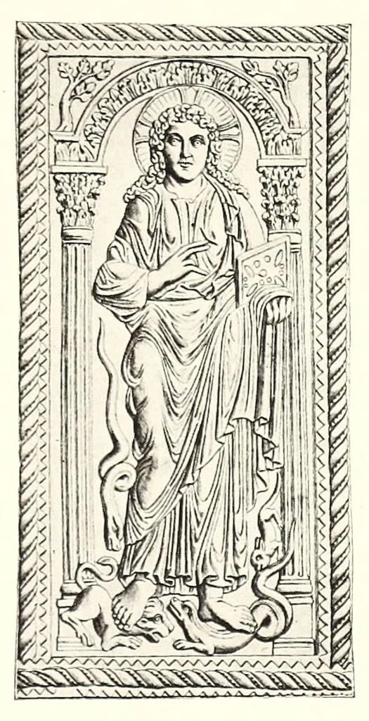 An illustration from Early Christian iconography and A school of ivory carvers in Provence, 1918, leaf 175