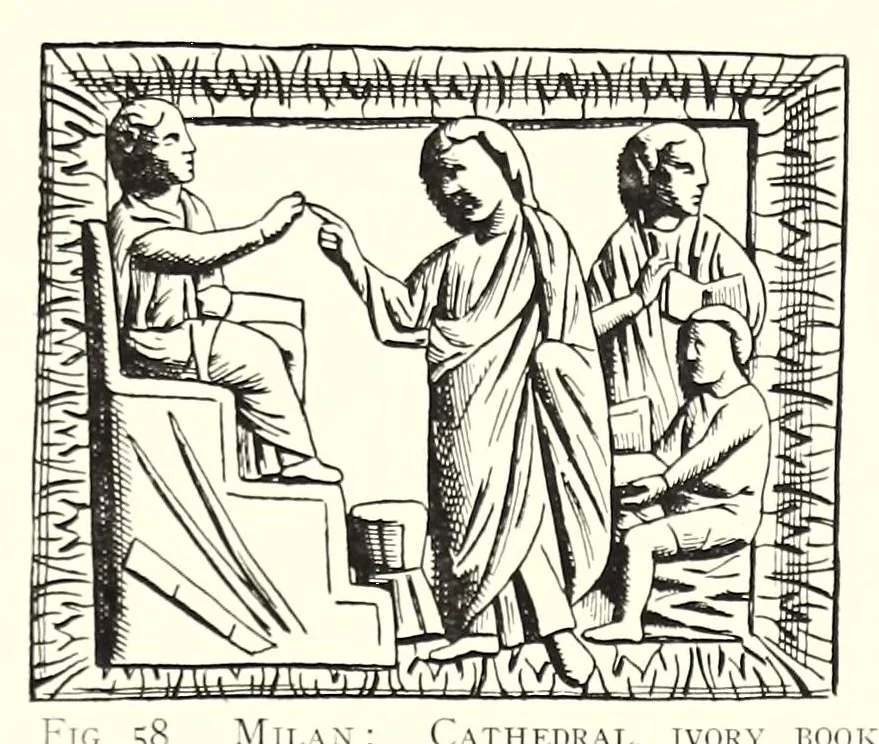 An illustration from Early Christian iconography and A school of ivory carvers in Provence, 1918, leaf 91