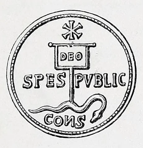 An illustration from Early Christian numismatics, and other antiquarian tracts, 1873, leaf 7