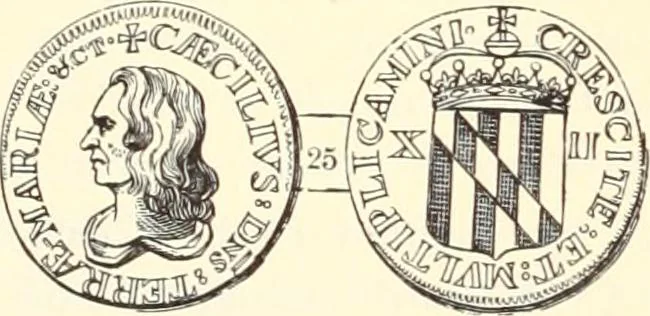 An illustration from The early coins of America and the laws governing their issue : comprising also descriptions of the Washington pieces, the Anglo-American tokens, many pieces of unknown origin, of the seventeenth and eighteenth centuries, and the first patterns of the United States Mint, 1875, leaf 140