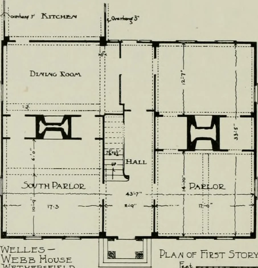 An illustration from Early Connecticut houses; an historical and architectural study, 1900, leaf 102