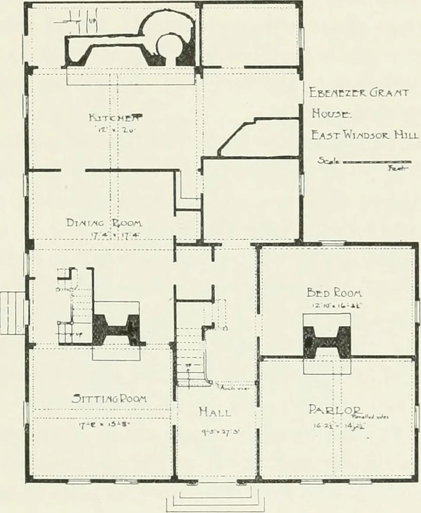 An illustration from Early Connecticut houses; an historical and architectural study, 1900, leaf 107