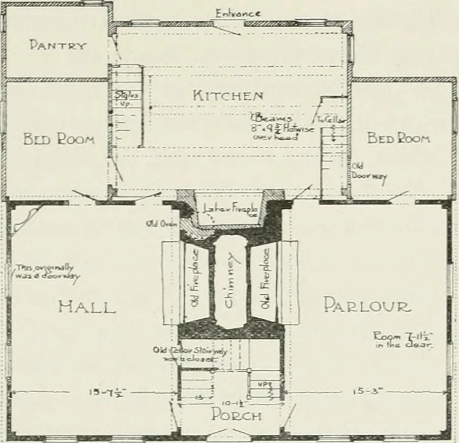 An illustration from Early Connecticut houses; an historical and architectural study, 1900, leaf 165