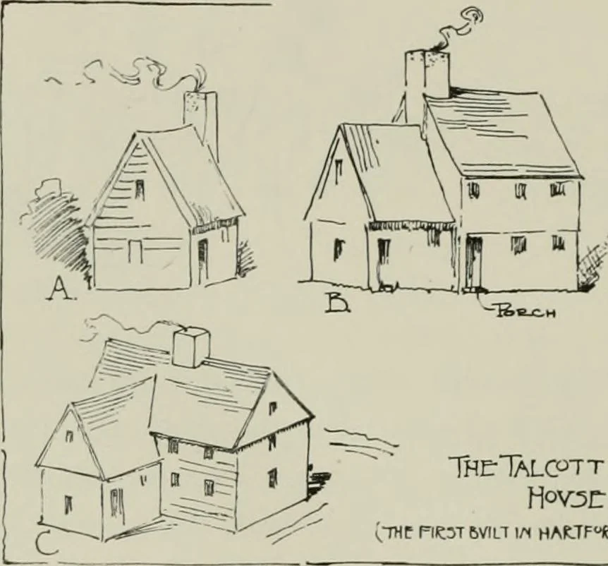 An illustration from Early Connecticut houses; an historical and architectural study, 1900, leaf 32