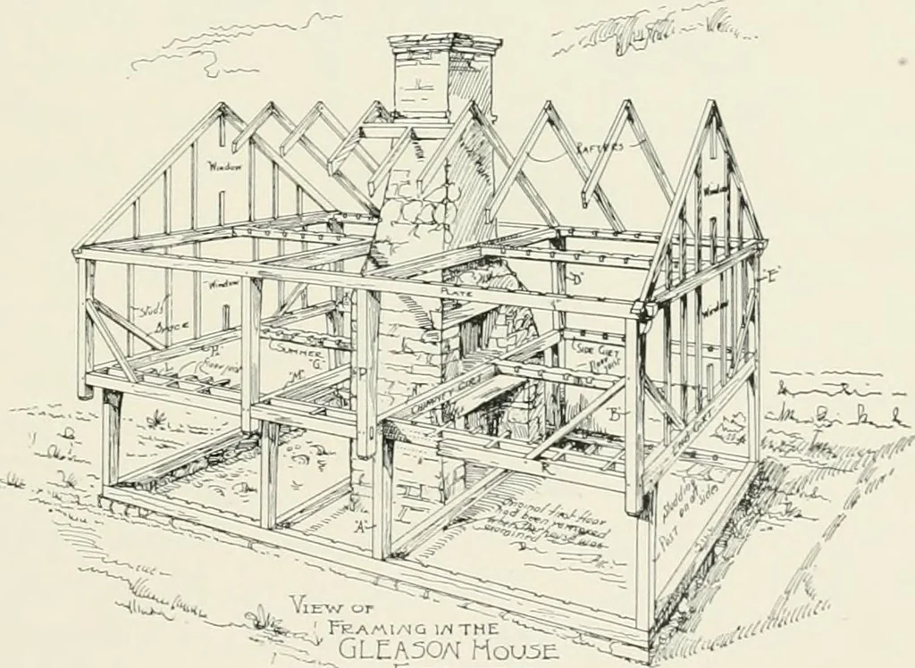 An illustration from Early Connecticut houses; an historical and architectural study, 1900, leaf 43