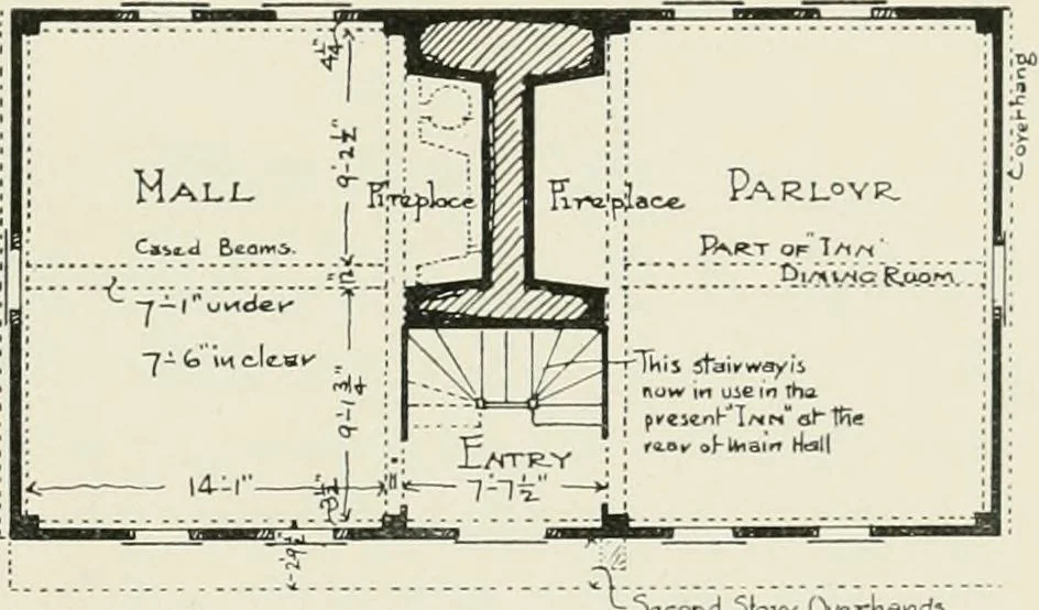 An illustration from Early Connecticut houses; an historical and architectural study, 1900, leaf 45