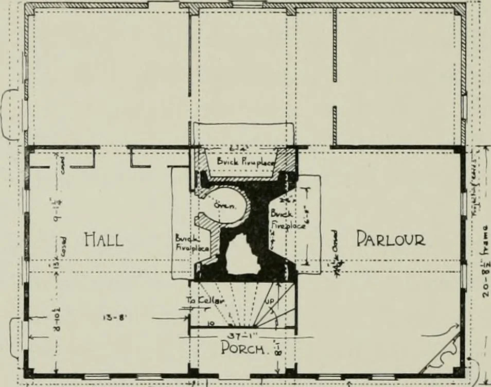 An illustration from Early Connecticut houses; an historical and architectural study, 1900, leaf 78