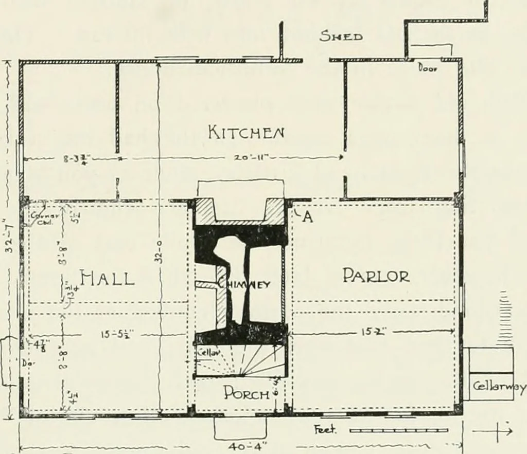 An illustration from Early Connecticut houses; an historical and architectural study, 1900, leaf 83