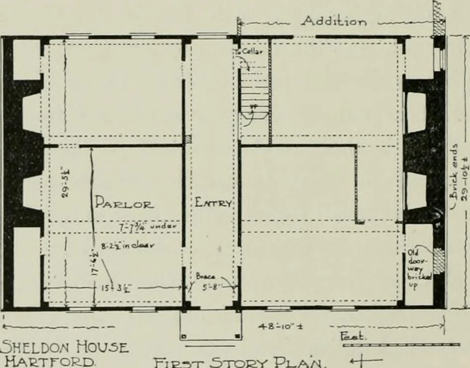 An illustration from Early Connecticut houses; an historical and architectural study, 1900, leaf 96