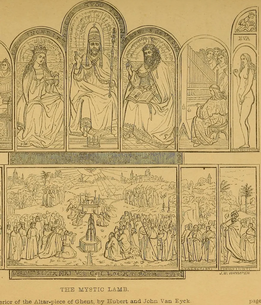 An illustration from The early Flemish painters: notices of their lives and works., 1872, leaf 69